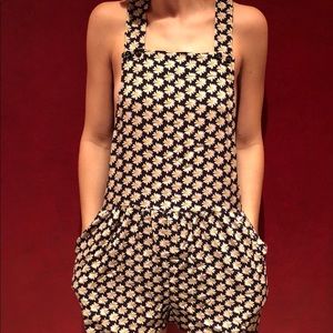 Brandy Melville floral overalls